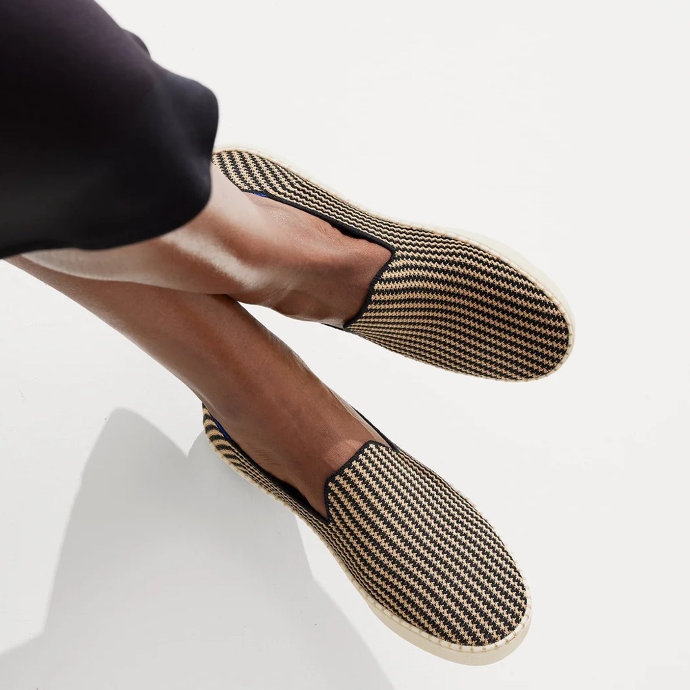 Rothy's Black and Tan Slip-On Flats & Loafers Shoes NWT size 7 No Box